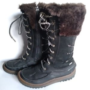 Merrell Black Select warm Decora Prelude Leather Winter Boots Sz 6